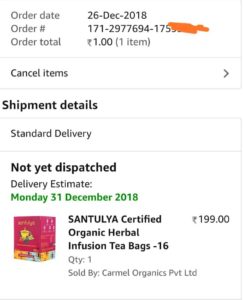 SANTULYA Organic Herbal Infusion 16 Tea Bags
