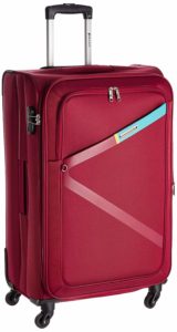 Safari Polyester 74.5 cms Red Softsided Suitcase
