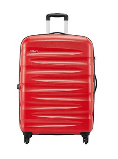 Safari Wedge Polycarbonate 55 cms Scarlet Red Hardsided Cabin Luggage