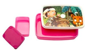 Signoraware Little Stars Easy Plastic Lunch Box Set, 2-Pieces, Pink