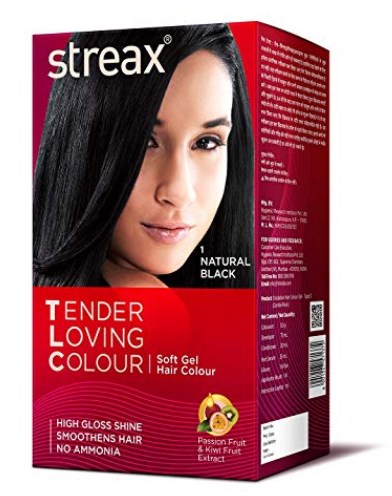 Streax TLC Soft Gel Hair Colour-Natural Black-170 ml