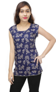 VASTRA FAB Casual Sleeveless Printed Women's Multicolor Top