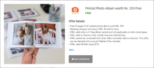 Zoomin - Printed Photos Album Worth Rs.329 Free