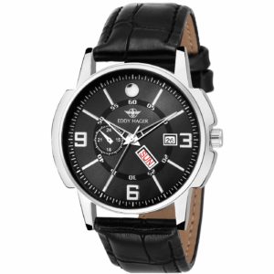 Amazon - Eddy Hager Black Day and Date Men's Watch EH-114-BK at Rs.189