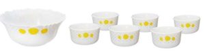 Cello Imperial Opalware Mini Desert Bowl Set, 7-Pieces