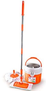 Cello Kleeno Ultra Clean Plus Mop Round and Flat Heads with Refill (Orange, 5-Pieces)