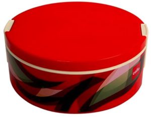 Cello Prisma Plastic Casserole, 1 Litre, Red