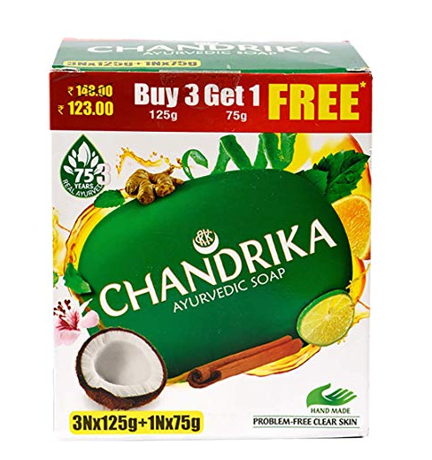 Chandrika Ayurvedic , 125g (Pack of 3) with Free 75g