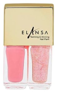 Elansa Twinning & Winning Nail Paint - Peachy Twinkle - 4.5mL + 4.5mL