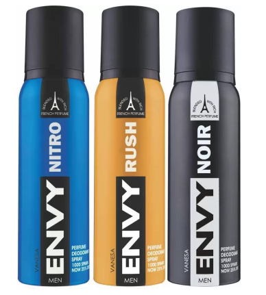 Envy Nitro, Rush & Noir Deo Combo (Pack of 3)