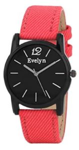 Evelyn Analogue Black Dial Girl's Watch