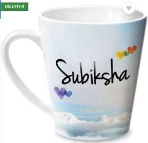 Hot Muggs Simply Love You Subiksha Conical Ceramic Mug (350 ml)