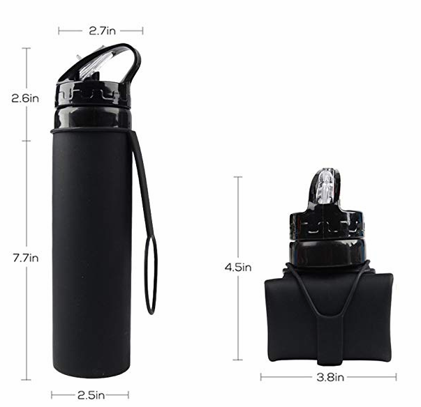 Jelinda Sports Water Bottle Portable Silicone Drinking Cup