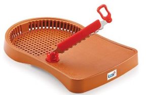 LMS Cut-N-Wash Plastic Chopping Board, Brown 