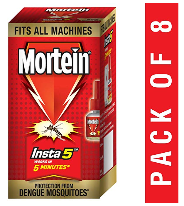 Mortein Insta5 Vaporizer Refill (35 ml, Red, Pack of 8)