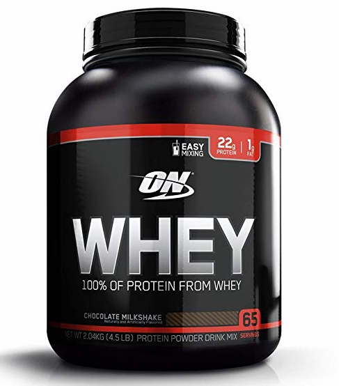 Optimum Nutrition (ON) 100% Whey Protein Powder - 4.5 lbs (Chocolate Milkshake)