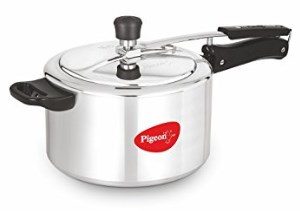 Pigeon Classic Aluminium Pressure Cooker with Inner Lid, 5 Litres