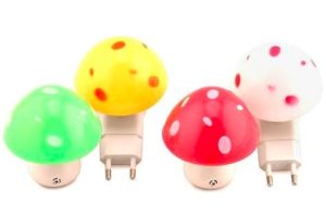 Pindia NMushroomLampSetof2 0.2-Watt Automatic Night Sensor Mushroom Lamp (Pack of 2, Multicolour)