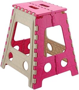 Primelife Step Stool 18 inch with Anti Slip Dots (Pink)