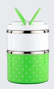 SignoraWare Easy Mate Stainless Steel 2 Tier Lunch Box, Green