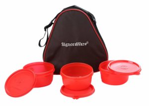 Signoraware Smart Plastic Lunch Box with Bag