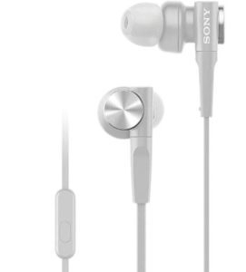 Sony MDR-XB55AP Premium in-Ear Extra Bass Headphones with Mic (Grayish White)