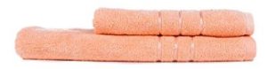Towel Town Set of 2 Ecospun Bath Towels Peach