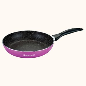 Wonderchef Athena Aluminium Fry Pan, 24cm, Pink