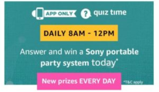 amazon quiz sony portable party system
