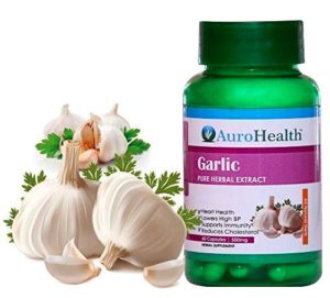 AuroHealth Garlic Extract (500mg) - 60 Capsules Natural Herbal Products