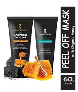Barber's Club Charcoal Peel Off Mask + Charcoal Peel Off Mask with Honey - 60gms each