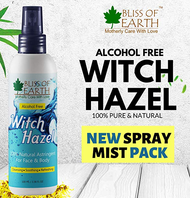 Bliss of Earth Alcohol Free Witch Hazel Astringent, 100 ml 