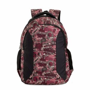 Chris & Kate Red Graffiti Big Comfortable Backpack