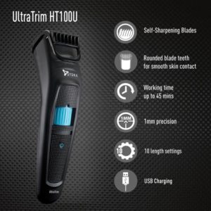 Flipkart Loot- Syska HT100U Cordless Trimmer for Men (Black) at Rs 479