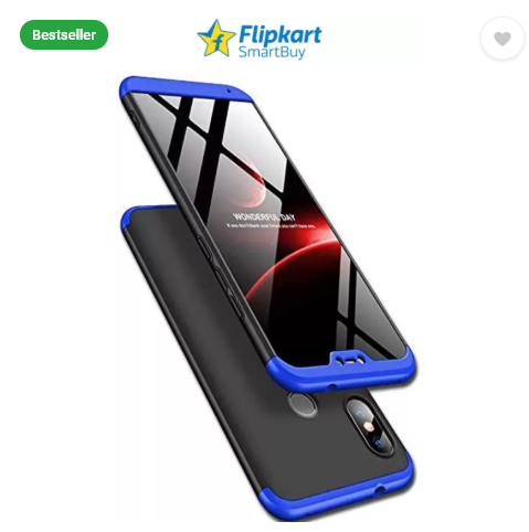 Flipkart SmartBuy Front & Back Case for Mi Redmi 6 pro (Blue, Black)