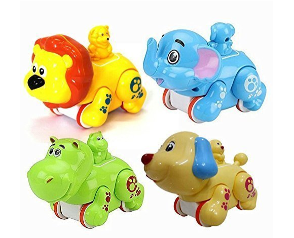 FunBlast Colorful Press and Go Friction Animal Toys