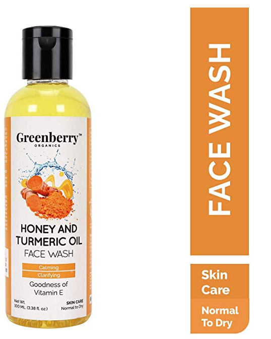 Greenberry Organics Honey And Turmeric Oil Face Wash