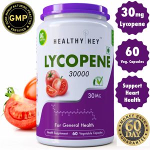 HealthyHey Nutrition Pack of Lycopene 60 Vegetable Capsules (30MG)