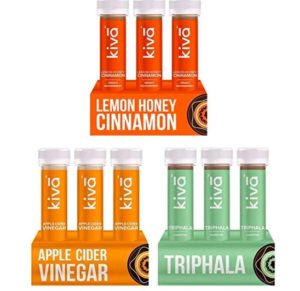 Kiva Weight Management Combo Lemon Honey Cinnamon, Apple Cider Vinegar & Triphala Juice 18 Shots (40 Ml Per Shot)