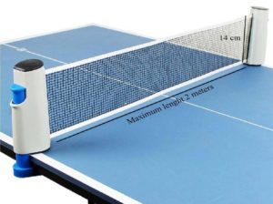 Klapp Adjustable Table Tennis Net with Push Clamps