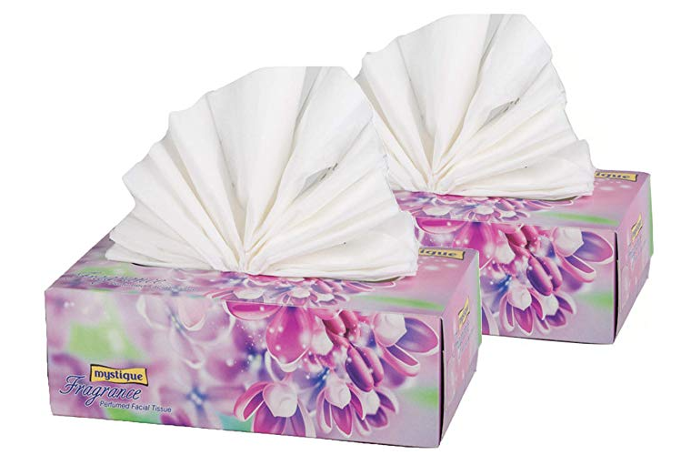 Mystique Fragrance Plus Perfumed Tissue - 100 Pulls (Pack of 2) 