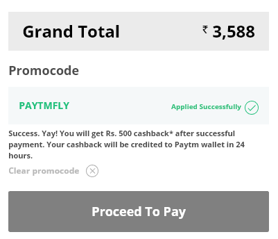 PAYTMFLY code