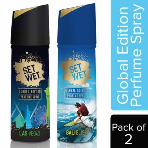 Set Wet Global Edition Bali Bliss with Las Vegas Live Perfume Spray, 120ml (Pack of 2)