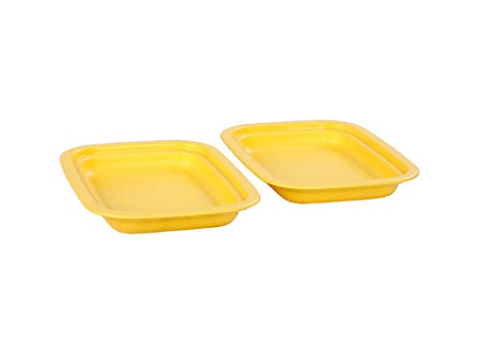 Signoraware Small Serving Tray Set, Set of 2, Lemon Yellow 