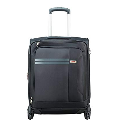 VIP Plazma Polyester 56 cms Black Softsided Cabin Luggage