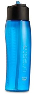 All Time Cresta Spring Convenience Sports Gym Polycarbonate Water Bottle, 800ml, Blue