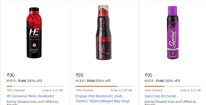 Amazon -Branded Deo's at Rs.95 Only