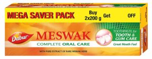 Amazon - Dabur Meswak Toothpaste - 200 + 200gms at Rs.117