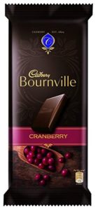Cadbury Bournville Dark Chocolate Bar with Cranberry, 80g (Pack of 5)
