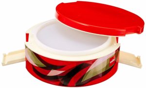 Cello Prisma Plastic Casserole, 1 Litre, Maroon